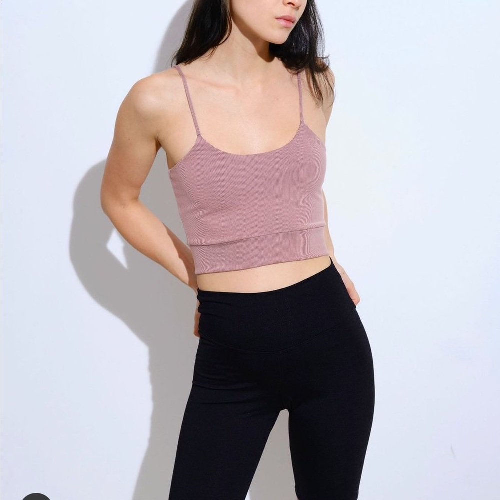 Tribe Kelley Mauve Ribbed Traveler Bra (Small)